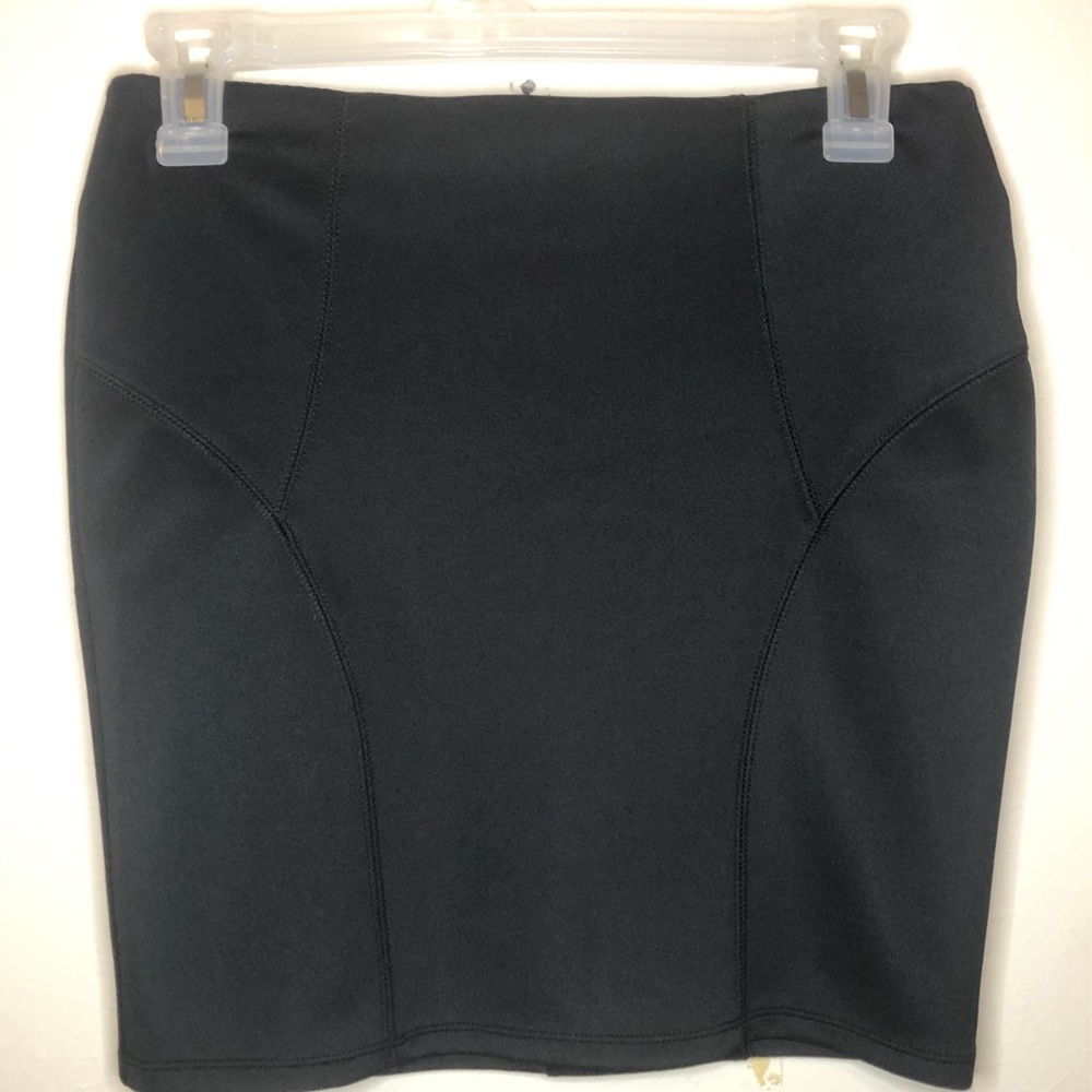Black mini skirt